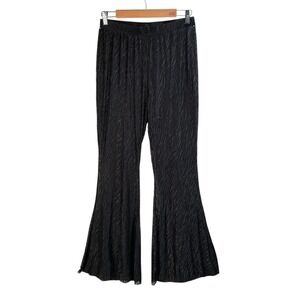 Whimsigoth Pants Women XL Flare Leg Sheer Mesh Fairy Grunge Rave Emo E Girl